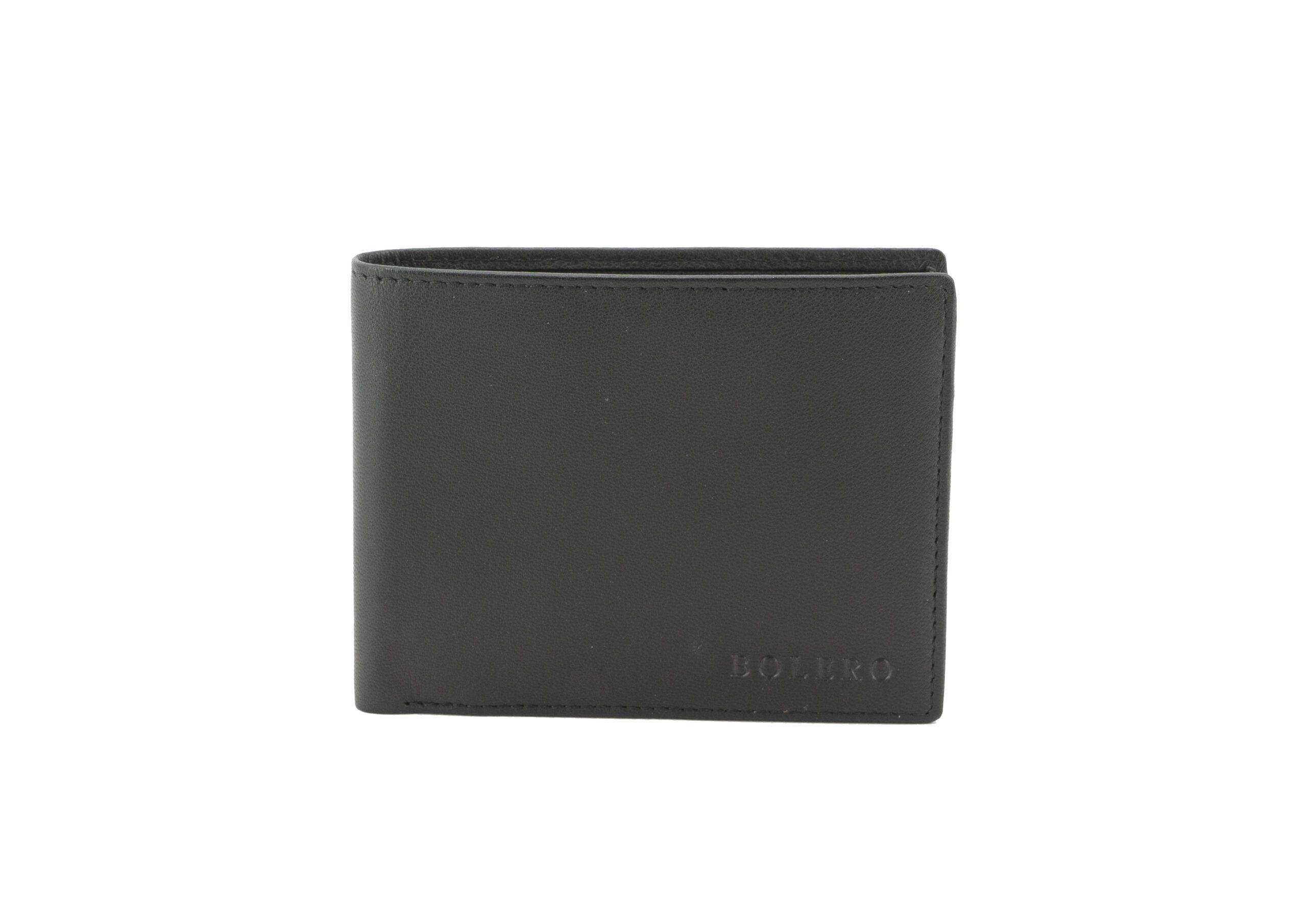 Americano de piel para caballero en color negro