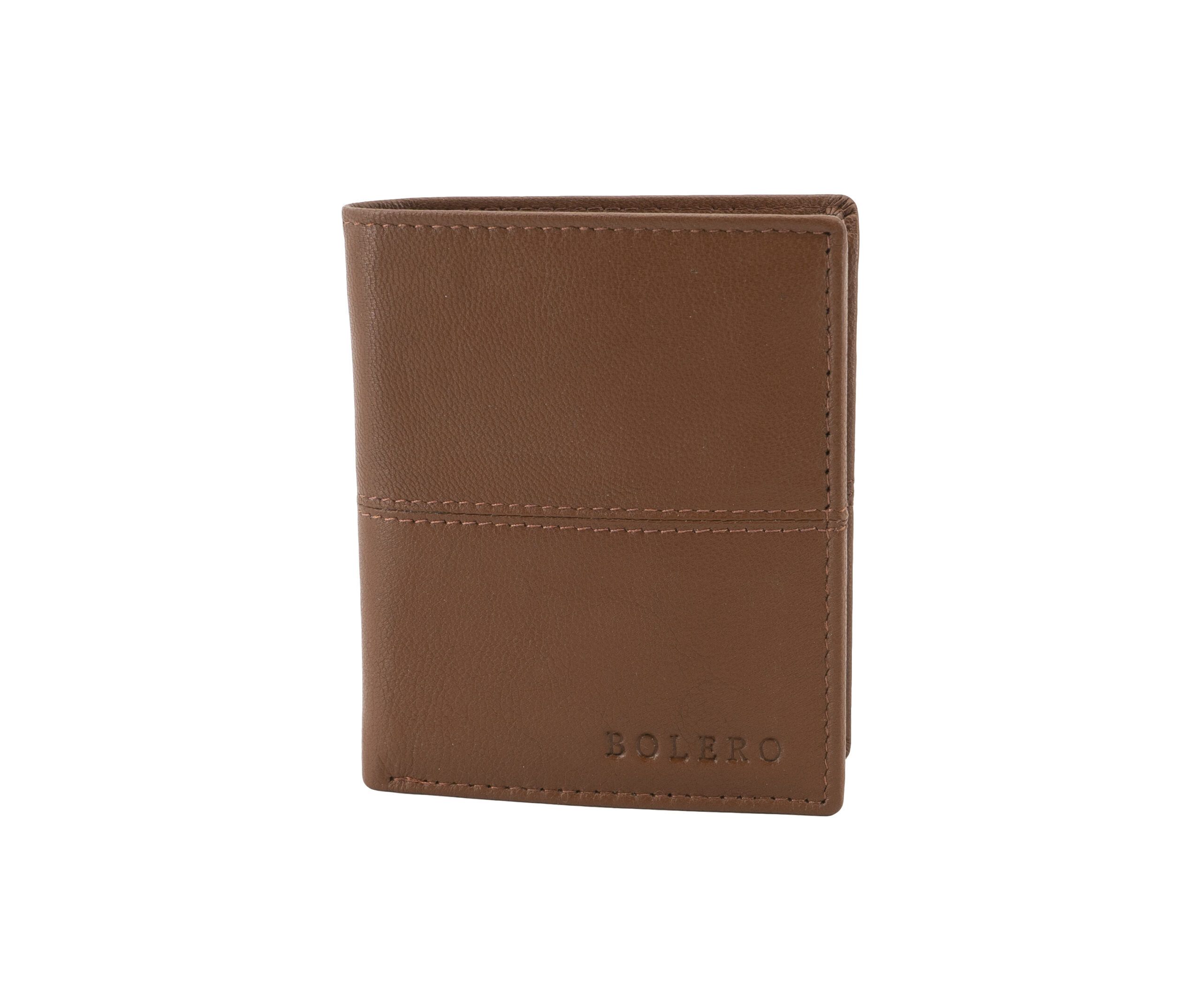 Cartera en color cuero, diseñada con un estilo práctico y funcional